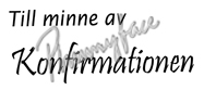 Till minne av konfirmationen
