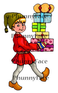 Nisse med julklappar