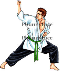 Anders tränar karate